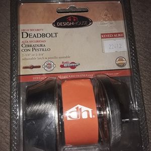 DesignHouse High Security Deadbolt Silver Brushed Metal